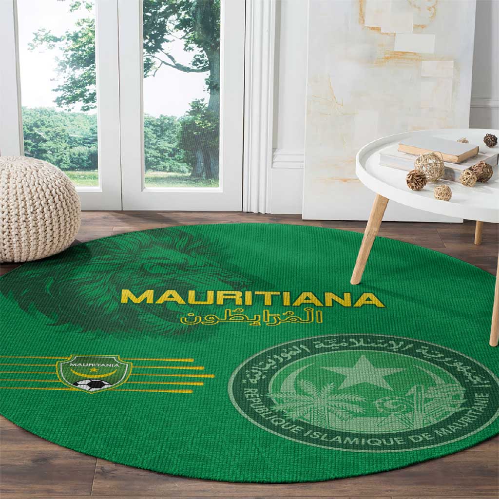 Afro Mauritania Football Round Carpet Go Al-Murabitun - African Pride
