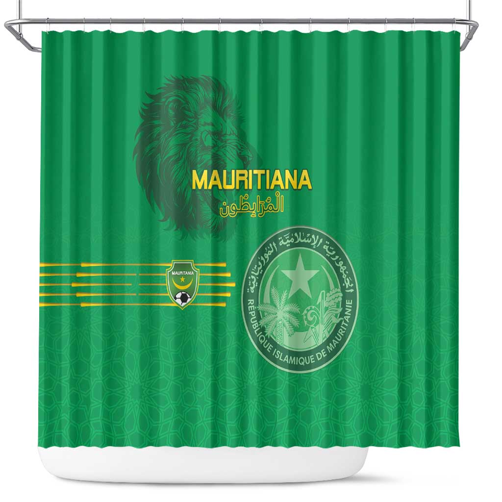Afro Mauritania Football Shower Curtain Go Al-Murabitun - African Pride