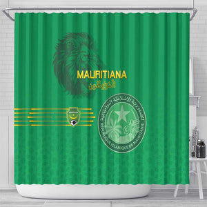 Afro Mauritania Football Shower Curtain Go Al-Murabitun - African Pride