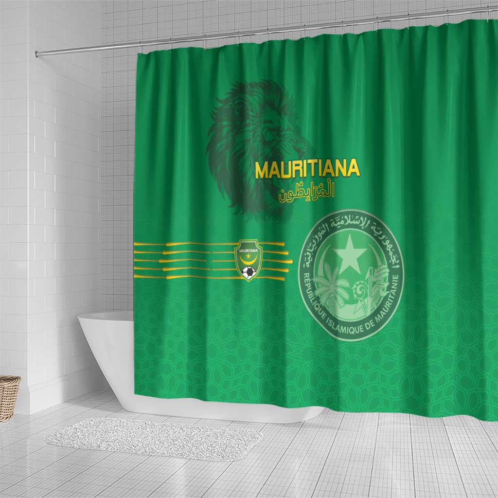 Afro Mauritania Football Shower Curtain Go Al-Murabitun - African Pride