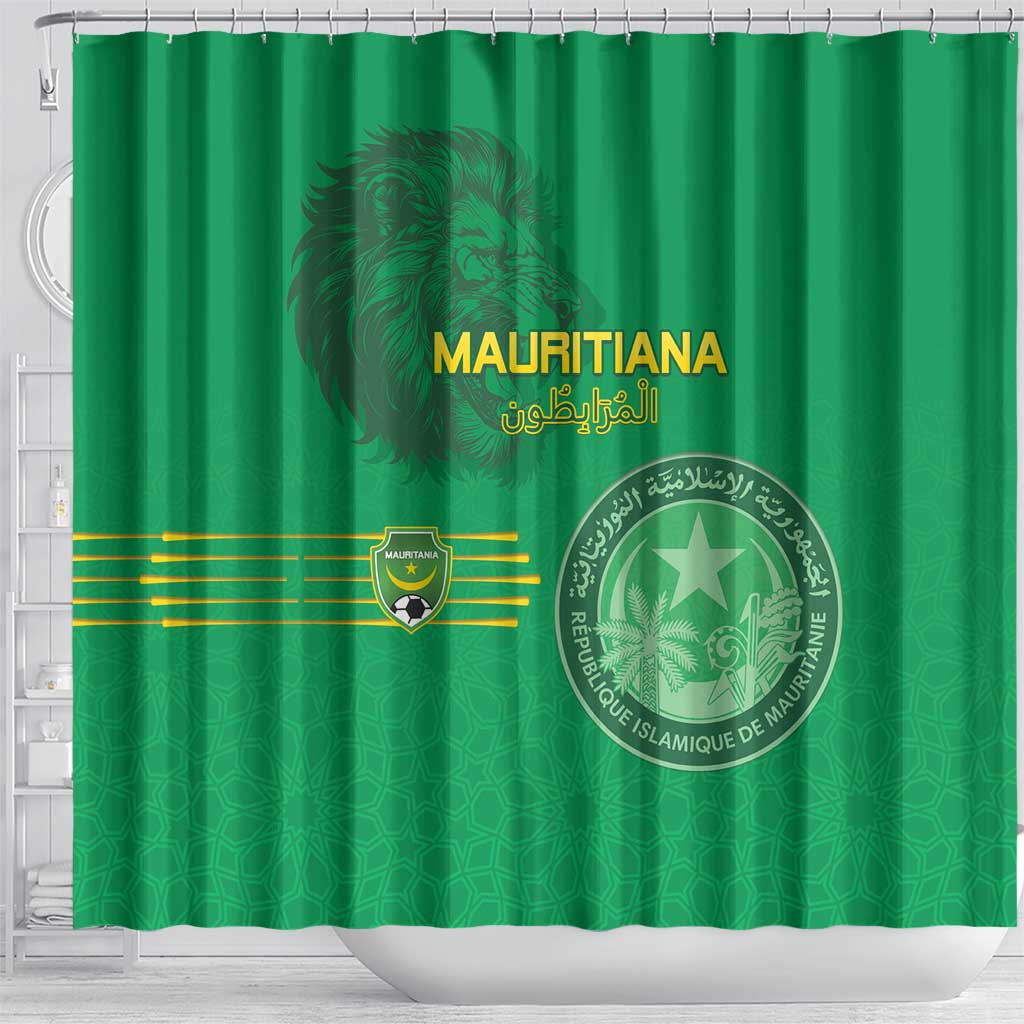 Afro Mauritania Football Shower Curtain Go Al-Murabitun - African Pride