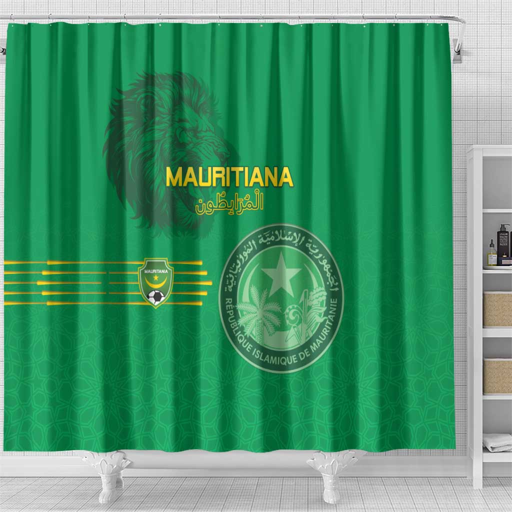 Afro Mauritania Football Shower Curtain Go Al-Murabitun - African Pride