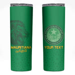 Afro Mauritania Football Custom Skinny Tumbler Go Al-Murabitun - African Pride