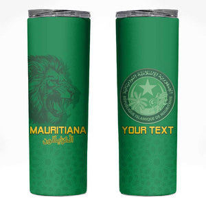 Afro Mauritania Football Custom Skinny Tumbler Go Al-Murabitun - African Pride