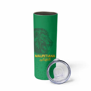 Afro Mauritania Football Custom Skinny Tumbler Go Al-Murabitun - African Pride