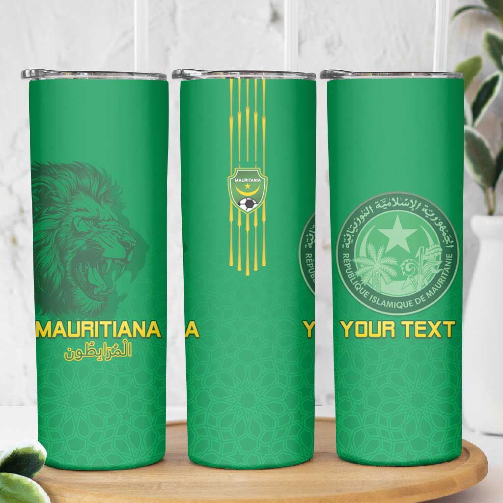 Afro Mauritania Football Custom Skinny Tumbler Go Al-Murabitun - African Pride