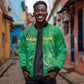 Afro Mauritania Football Custom Sleeve Zip Bomber Jacket Go Al-Murabitun - African Pride
