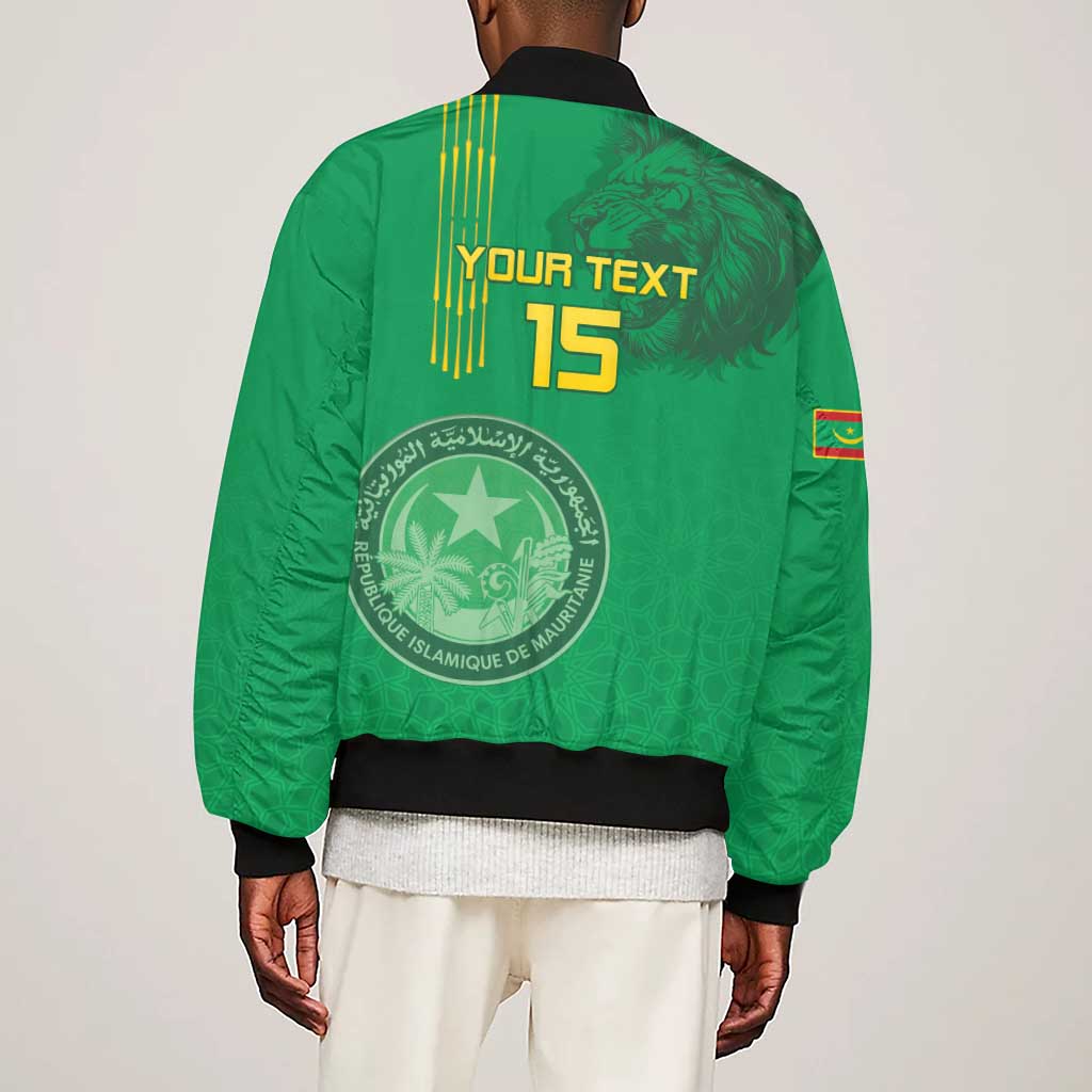 Afro Mauritania Football Custom Sleeve Zip Bomber Jacket Go Al-Murabitun - African Pride