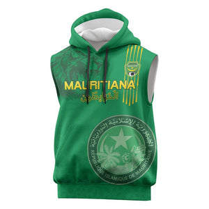 Afro Mauritania Football Custom Sleeveless Hoodie Go Al-Murabitun - African Pride