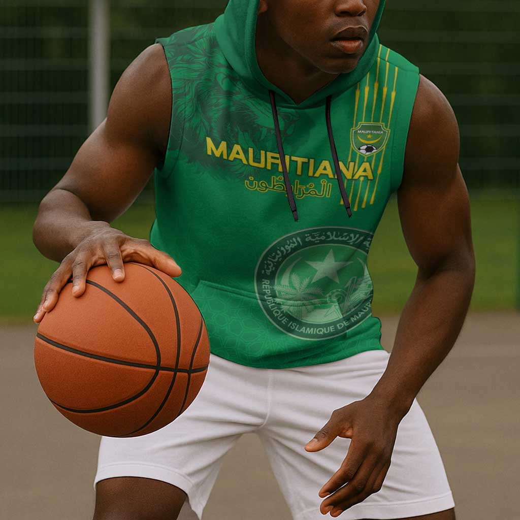 Afro Mauritania Football Custom Sleeveless Hoodie Go Al-Murabitun - African Pride