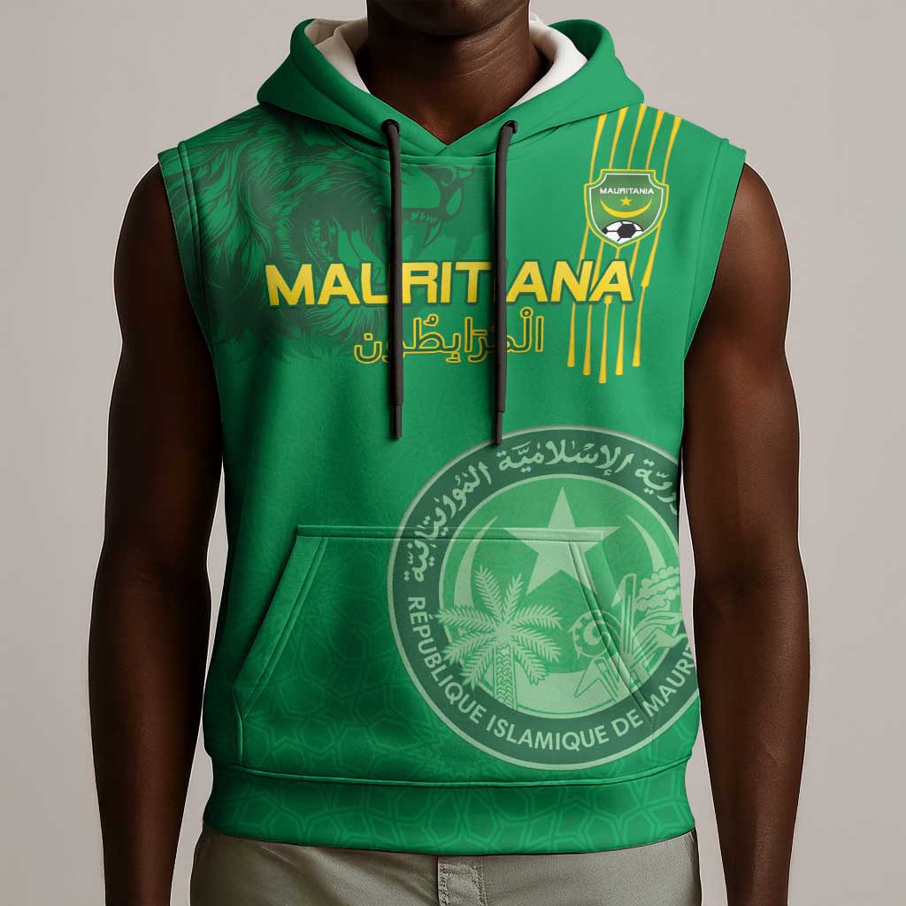 Afro Mauritania Football Custom Sleeveless Hoodie Go Al-Murabitun - African Pride