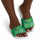 Mauritania Football Slide Sandals Coat Of Arms With Islamic Pattern