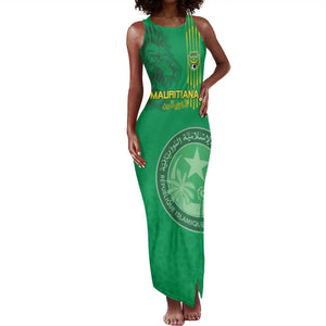 Afro Mauritania Football Custom Tank Maxi Dress Go Al-Murabitun - African Pride