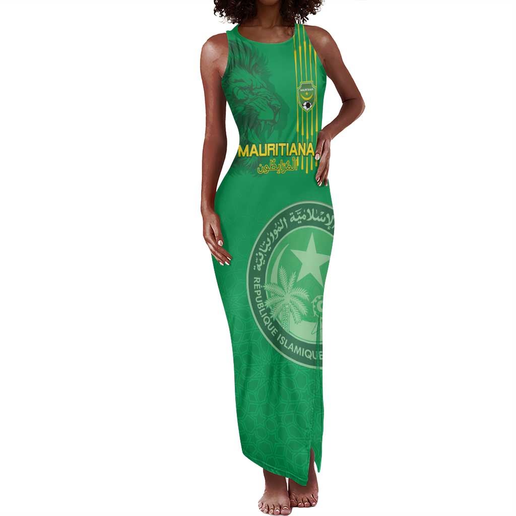 Afro Mauritania Football Custom Tank Maxi Dress Go Al-Murabitun - African Pride