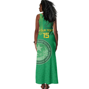 Afro Mauritania Football Custom Tank Maxi Dress Go Al-Murabitun - African Pride