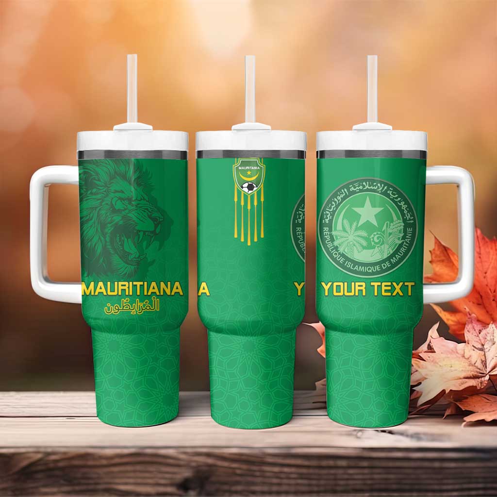 Afro Mauritania Football Custom Tumbler With Handle Go Al-Murabitun - African Pride