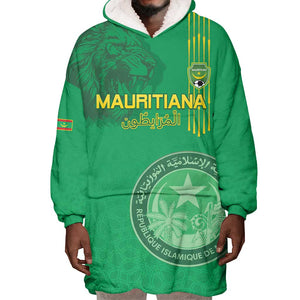 Afro Mauritania Football Custom Wearable Blanket Hoodie Go Al-Murabitun - African Pride