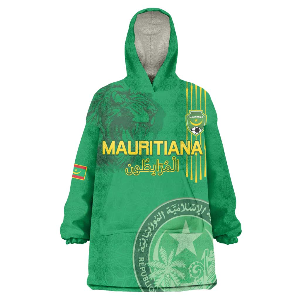 Afro Mauritania Football Custom Wearable Blanket Hoodie Go Al-Murabitun - African Pride