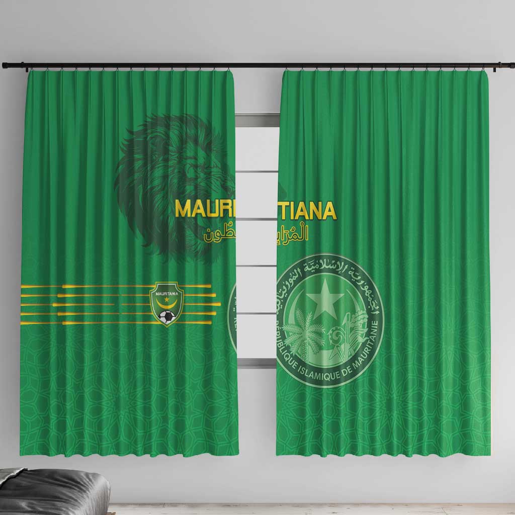 Afro Mauritania Football Window Curtain Go Al-Murabitun - African Pride