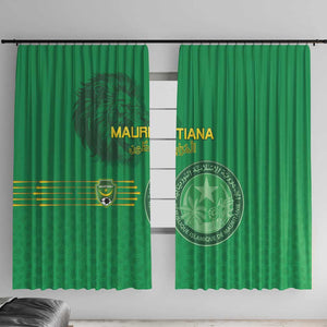 Afro Mauritania Football Window Curtain Go Al-Murabitun - African Pride