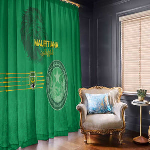 Afro Mauritania Football Window Curtain Go Al-Murabitun - African Pride