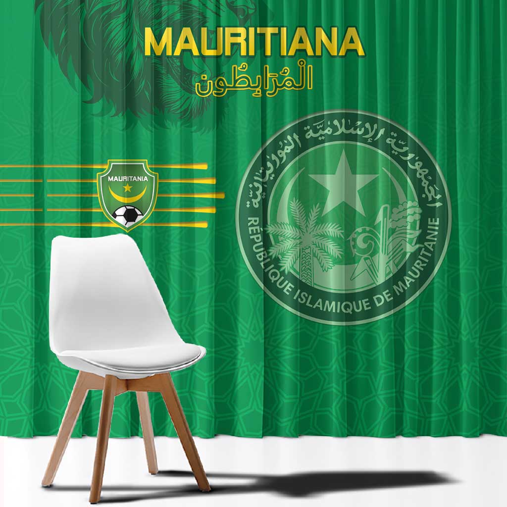 Afro Mauritania Football Window Curtain Go Al-Murabitun - African Pride