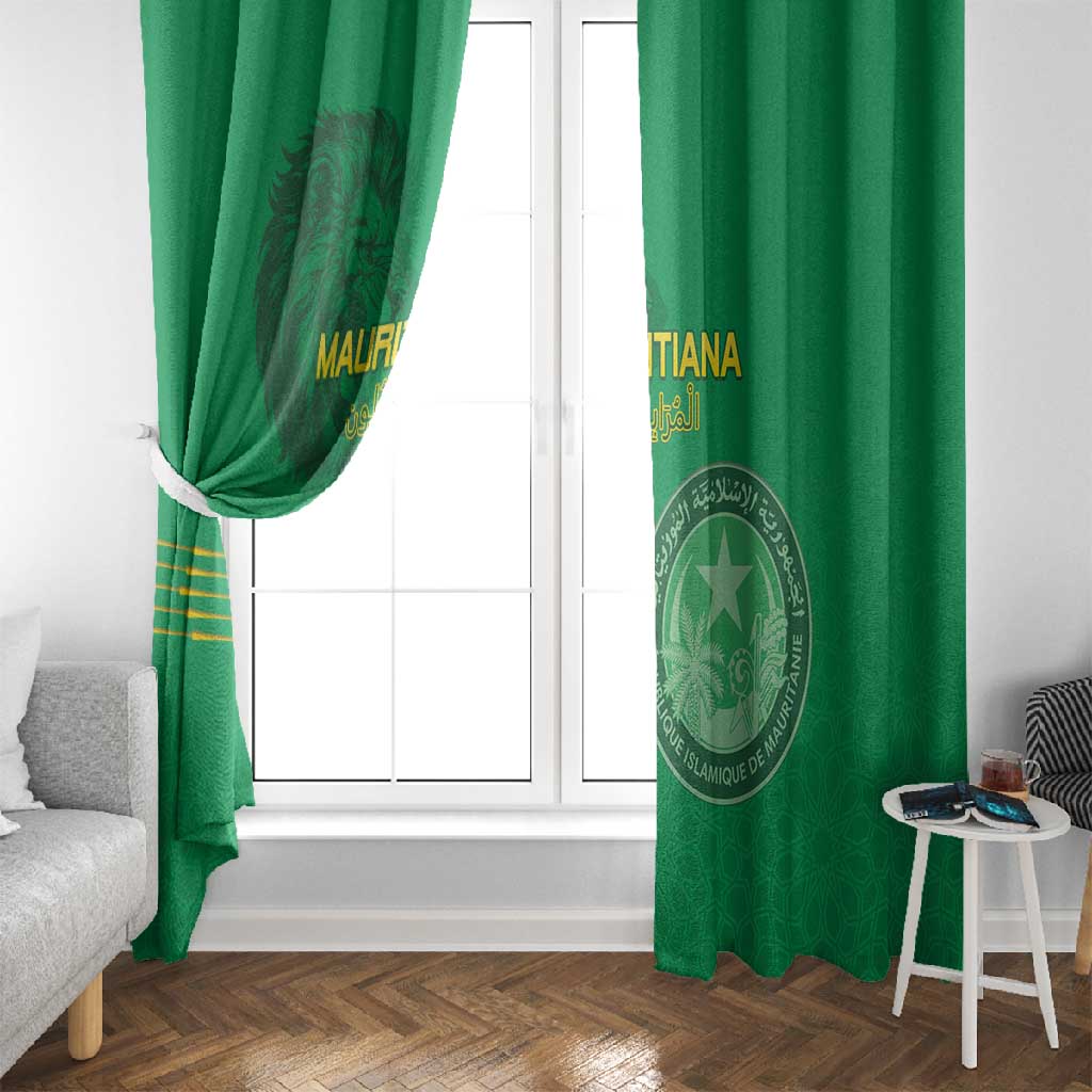 Afro Mauritania Football Window Curtain Go Al-Murabitun - African Pride