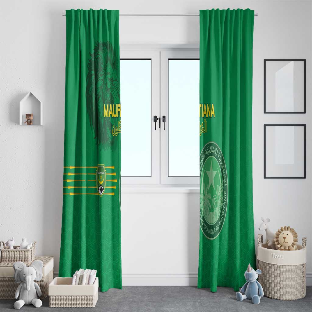 Afro Mauritania Football Window Curtain Go Al-Murabitun - African Pride
