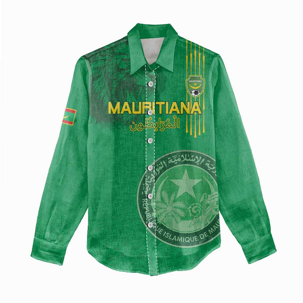 Afro Mauritania Football Custom Women Casual Shirt Go Al-Murabitun - African Pride