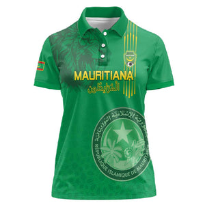 Afro Mauritania Football Custom Women Polo Shirt Go Al-Murabitun - African Pride