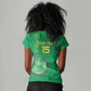 Afro Mauritania Football Custom Women V-Neck T-Shirt Go Al-Murabitun - African Pride