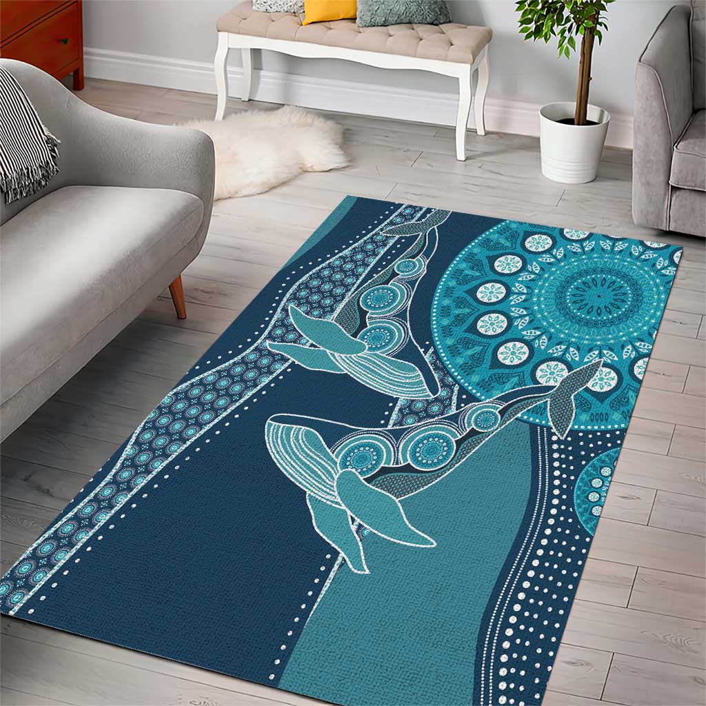 South Africa Whale Festival Area Rug African Shwe Shwe Pattern - African Pride