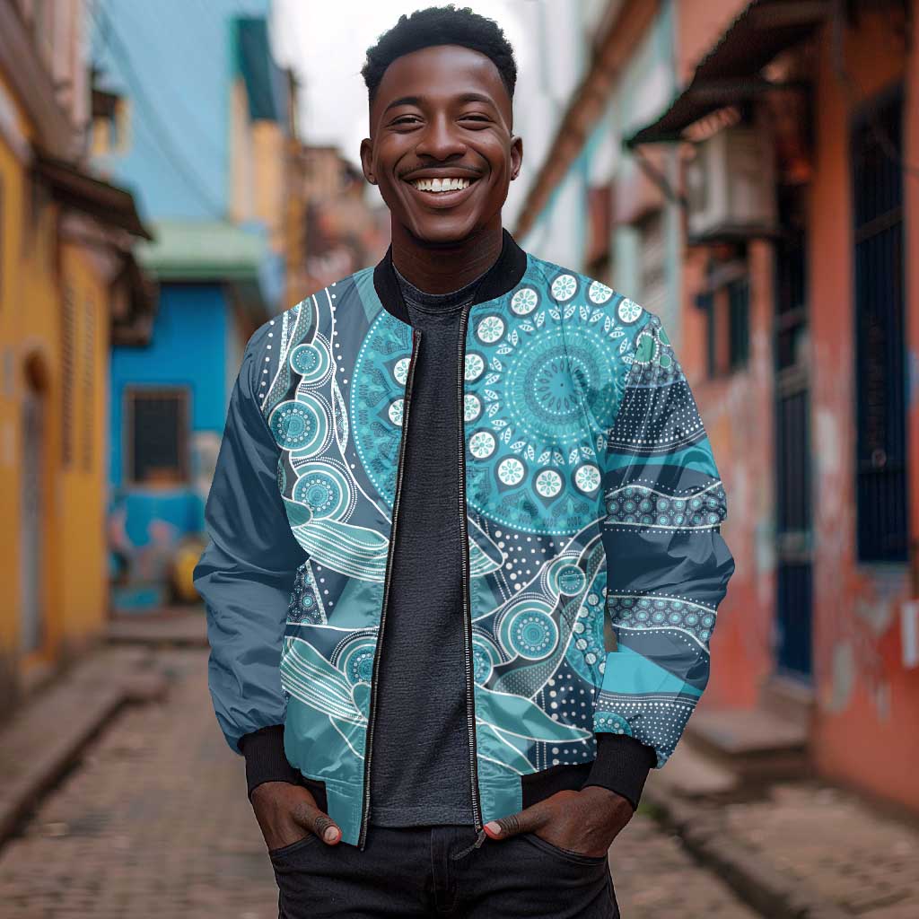 South Africa Whale Festival Personalized Bomber Jacket African Shwe Shwe Pattern - African Pride