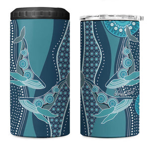 South Africa Whale Festival Personalized 4 in 1 Can Cooler Tumbler African Shwe Shwe Pattern - African Pride