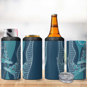 South Africa Whale Festival Personalized 4 in 1 Can Cooler Tumbler African Shwe Shwe Pattern - African Pride