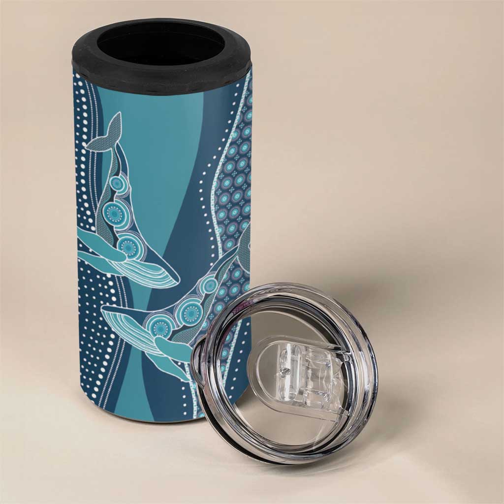 South Africa Whale Festival Personalized 4 in 1 Can Cooler Tumbler African Shwe Shwe Pattern - African Pride