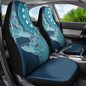 South Africa Whale Festival Car Seat Cover African Shwe Shwe Pattern - African Pride