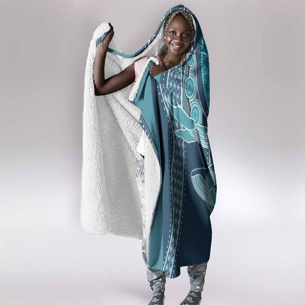 South Africa Whale Festival Hooded Blanket African Shwe Shwe Pattern - African Pride