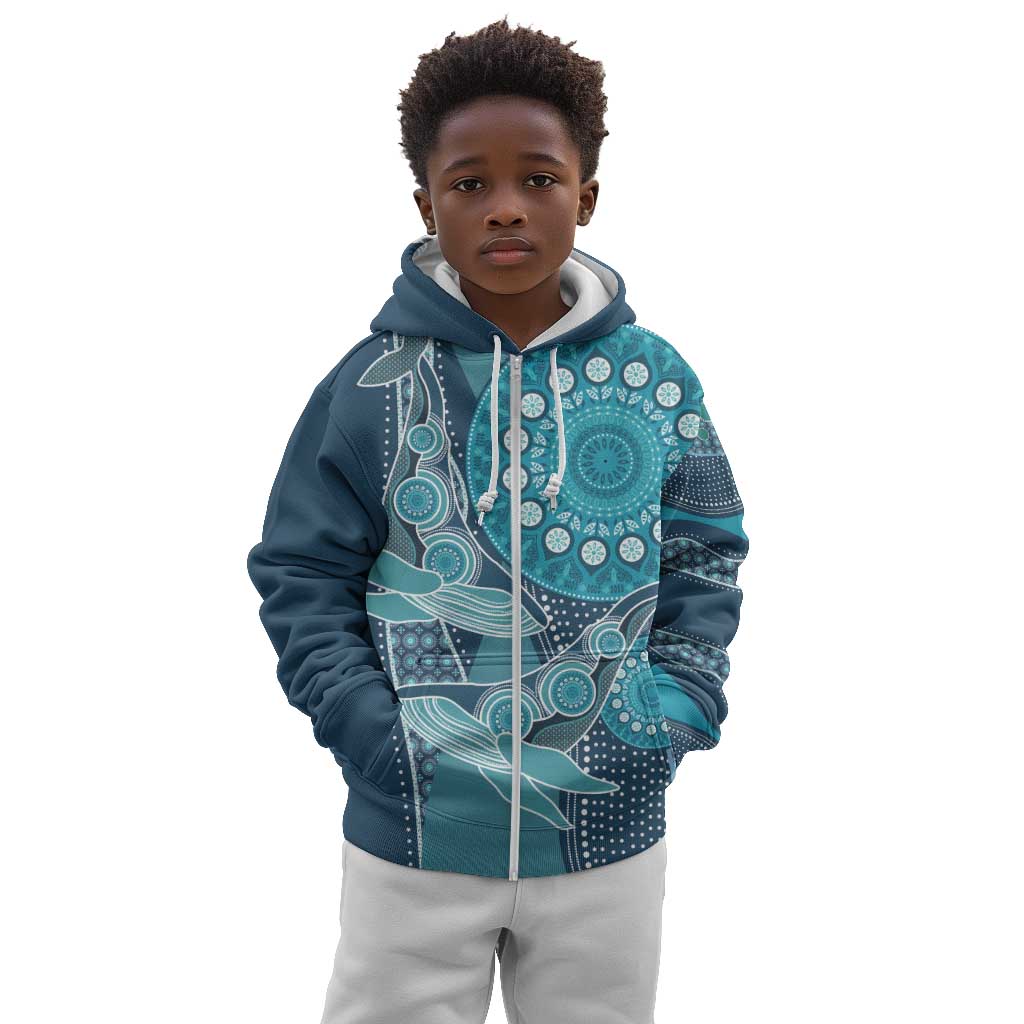 South Africa Whale Festival Personalized Kid Hoodie African Shwe Shwe Pattern - African Pride