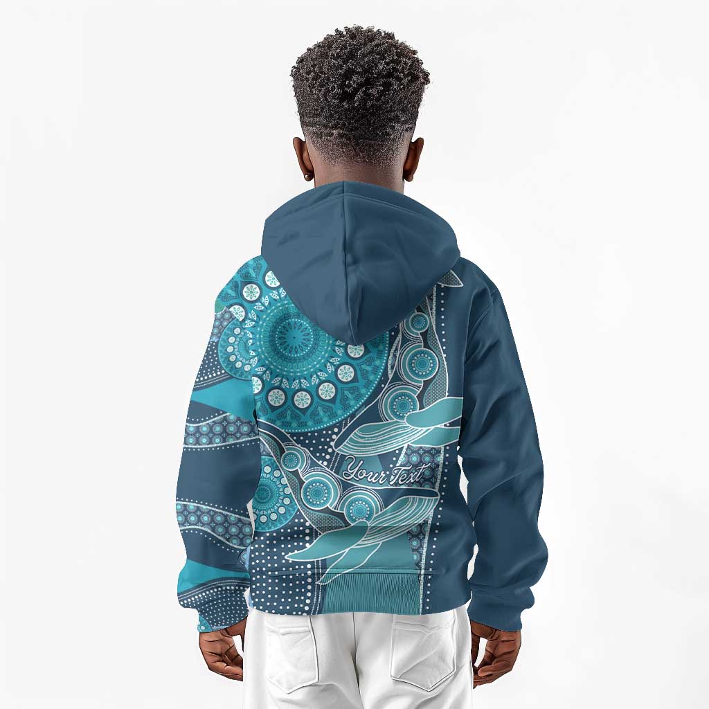 South Africa Whale Festival Personalized Kid Hoodie African Shwe Shwe Pattern - African Pride