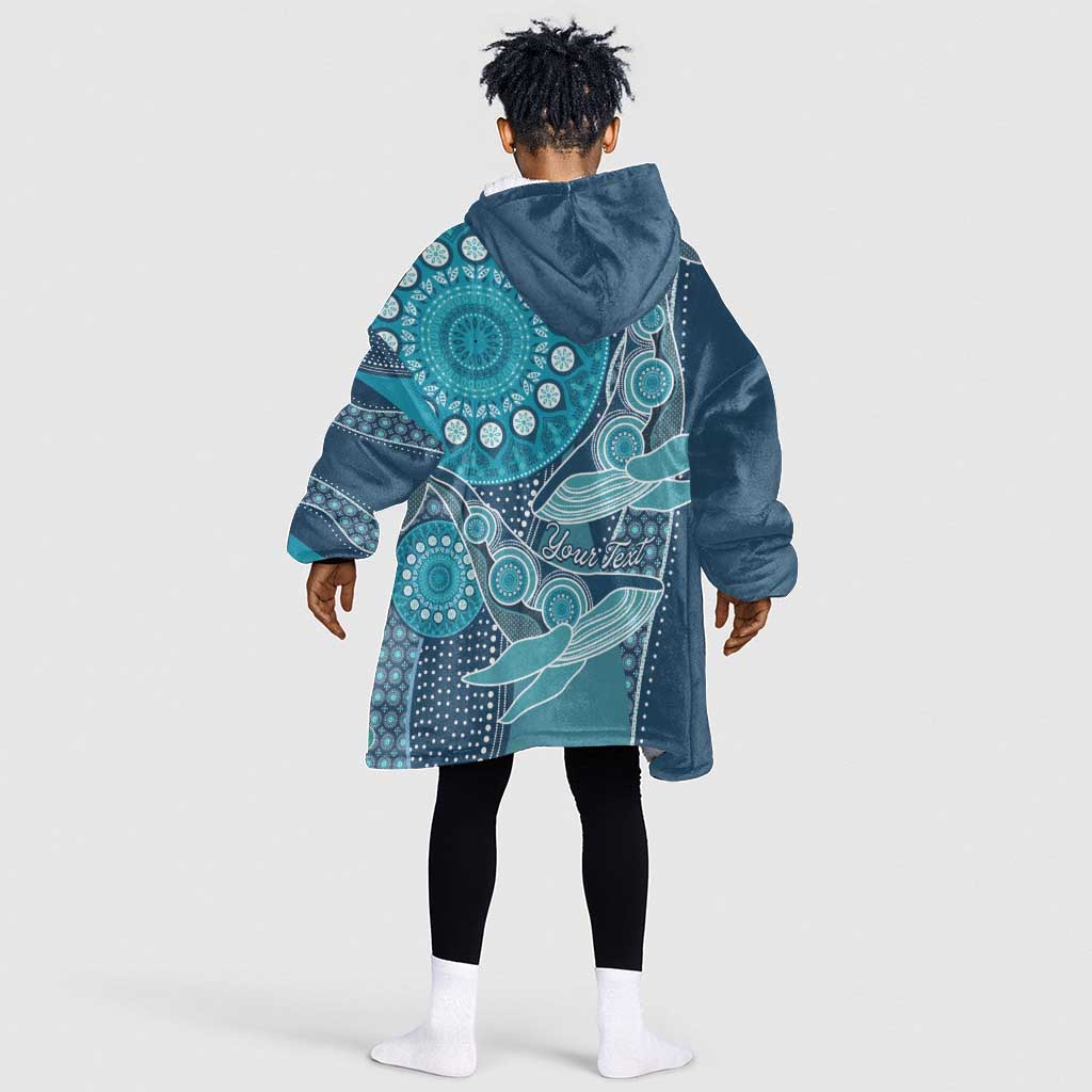 South Africa Whale Festival Personalized Kid Wearable Blanket Hoodie African Shwe Shwe Pattern - African Pride