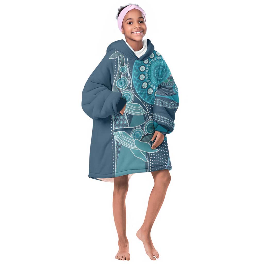 South Africa Whale Festival Personalized Kid Wearable Blanket Hoodie African Shwe Shwe Pattern - African Pride