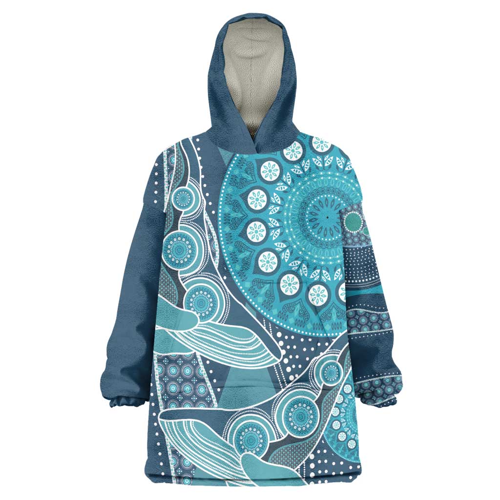 South Africa Whale Festival Personalized Kid Wearable Blanket Hoodie African Shwe Shwe Pattern - African Pride