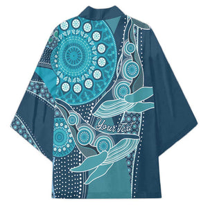 Personalized South Africa Whale Fes Kimono African Shwe Shwe Pattern
