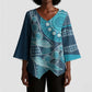 Personalized South Africa Whale Fes Kimono Sleeve Blouse African Shwe Shwe Pattern