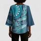 Personalized South Africa Whale Fes Kimono Sleeve Blouse African Shwe Shwe Pattern