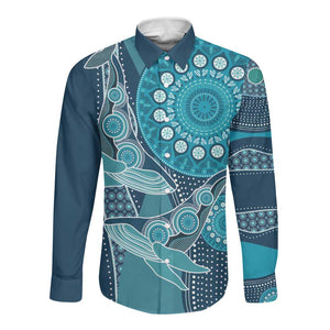 South Africa Whale Festival Personalized Long Sleeve Button Shirt African Shwe Shwe Pattern - African Pride