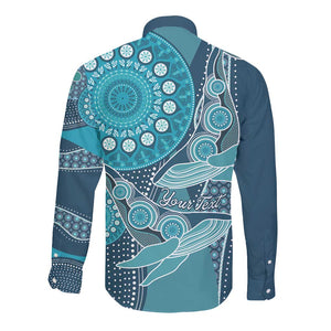 South Africa Whale Festival Personalized Long Sleeve Button Shirt African Shwe Shwe Pattern - African Pride