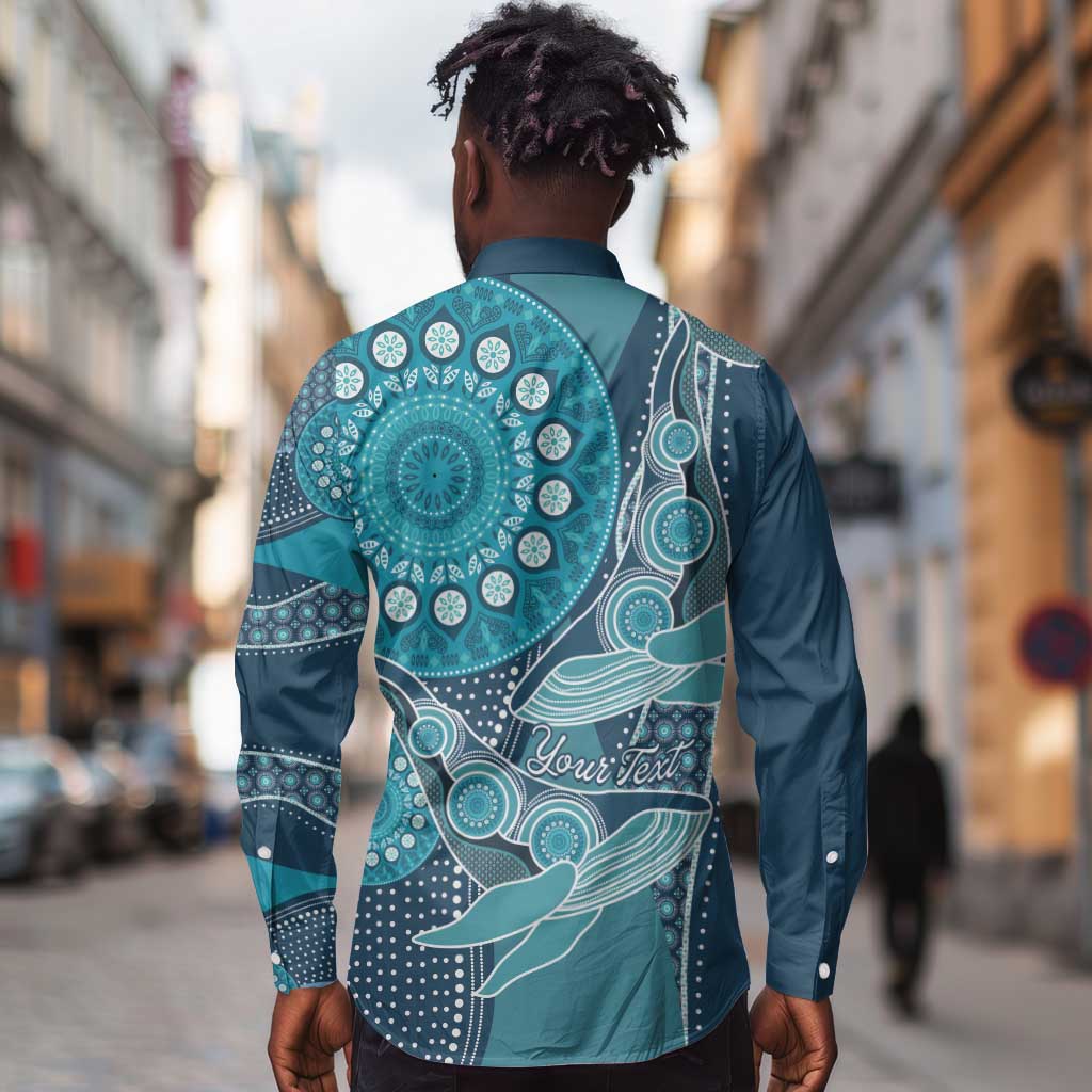 South Africa Whale Festival Personalized Long Sleeve Button Shirt African Shwe Shwe Pattern - African Pride