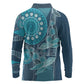 South Africa Whale Festival Personalized Long Sleeve Polo Shirt African Shwe Shwe Pattern - African Pride